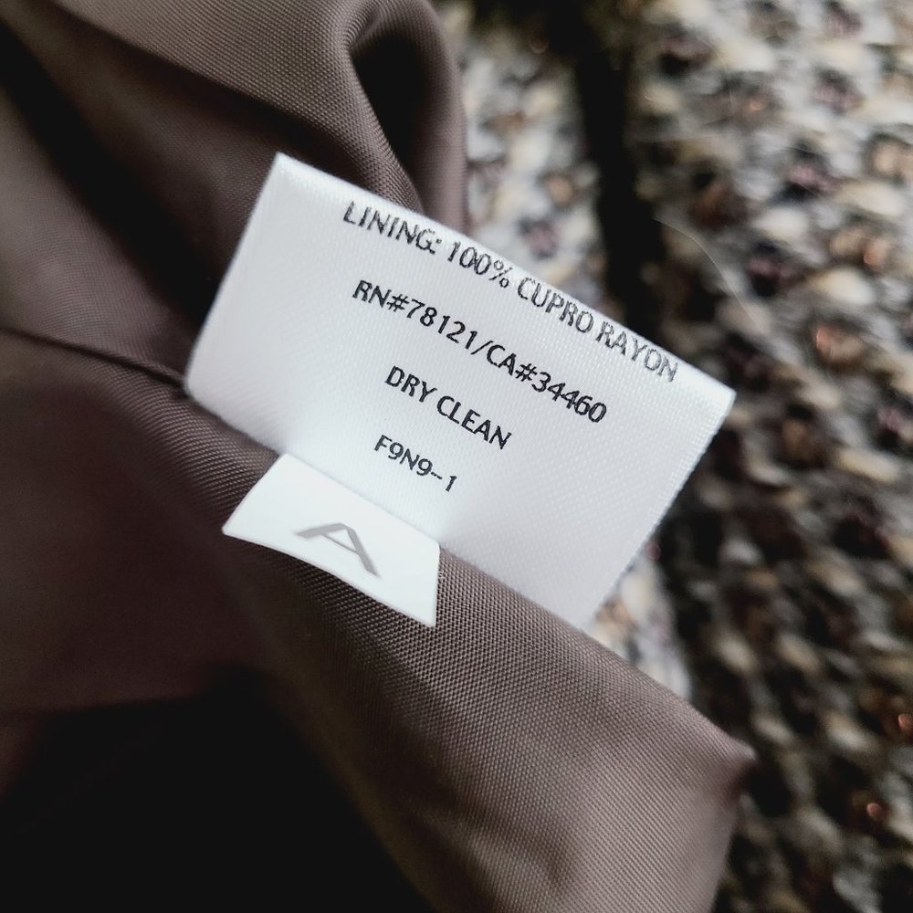 Eileen Fisher Wool Blend Woven Blazer Jacket - Picture 6 of 6